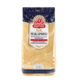 Вермишель №1 макаронные изделия Мартин гр.А, в/с 0,4кг*20