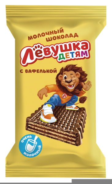 Лёвушка детям шоколад с вафлями 27,5 гр*30 Славянка