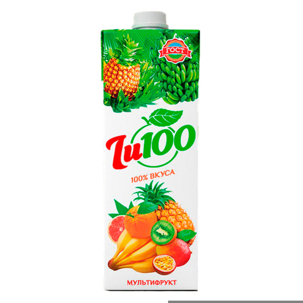 Нектар Мультифруктовый Ju100 тетра пак Гост 1,95л (6) Широкий Карамыш