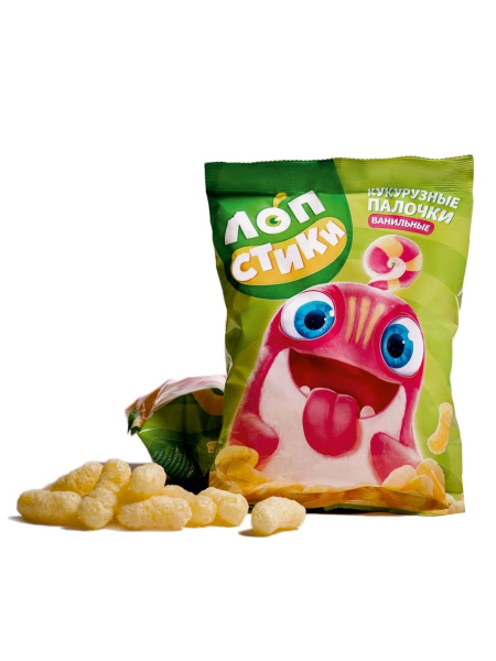Лопстики палочки крупяные кукурузные ванильные, 70г